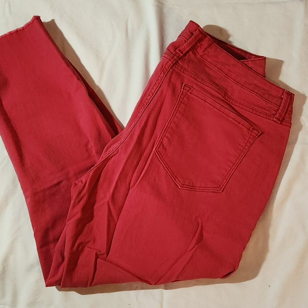 Nine West denim capris sz 14 Rose skinny GUC